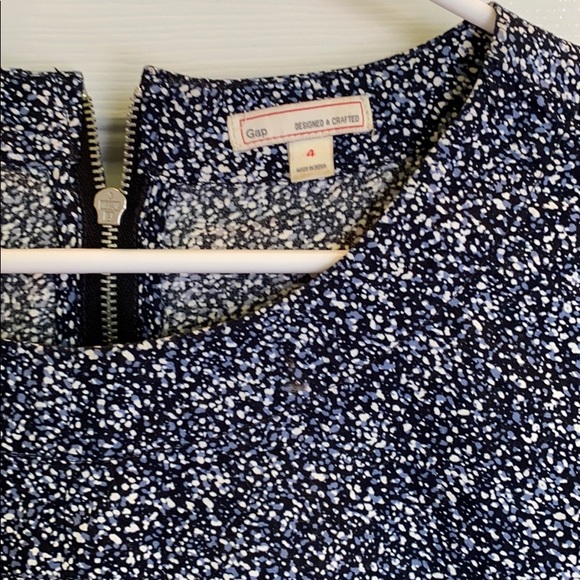 GAP blue, black & white peplum top - Picture 2 of 4